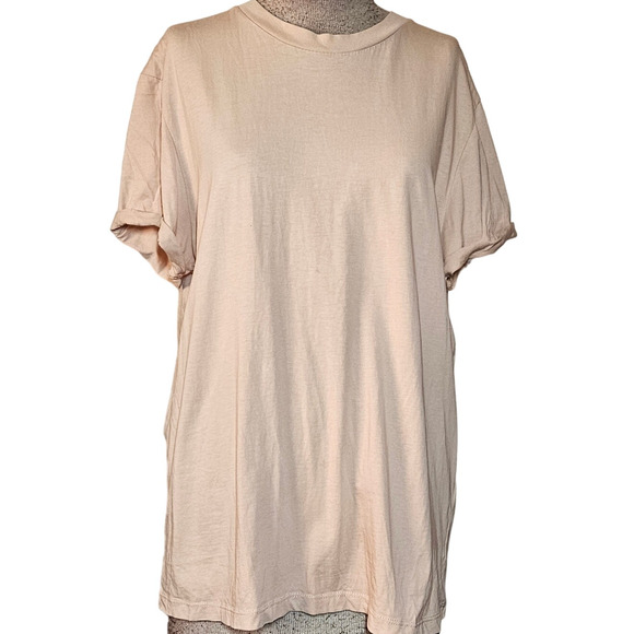 asos Cream Cotton Tee Size Large - Picture 1 of 4